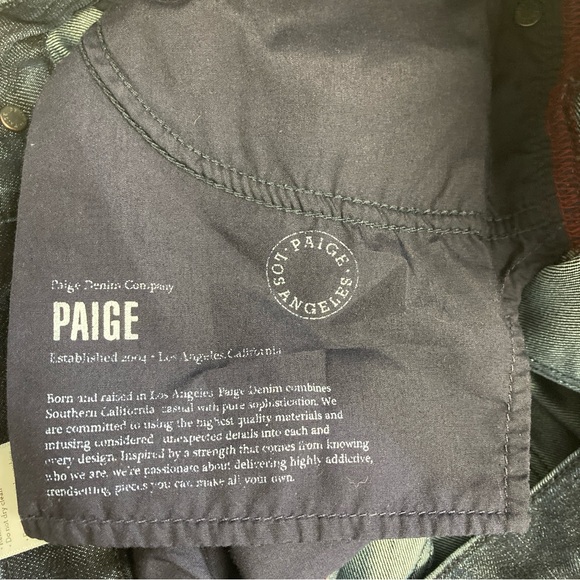 PAIGE Blue Straight-Leg Jeans Classic Fit - Picture 14 of 16